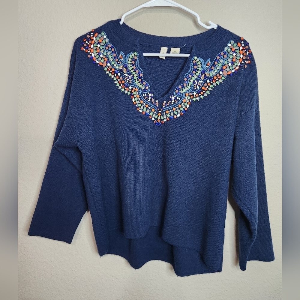 Anthropologie Moth Wool Blend Sweater Top Size Xs